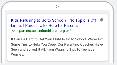 Action for Children - Google Ads 2020-10-07