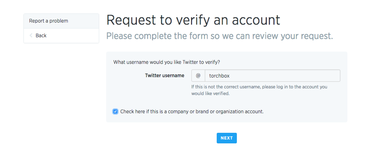 Request to Verify Twitter Account